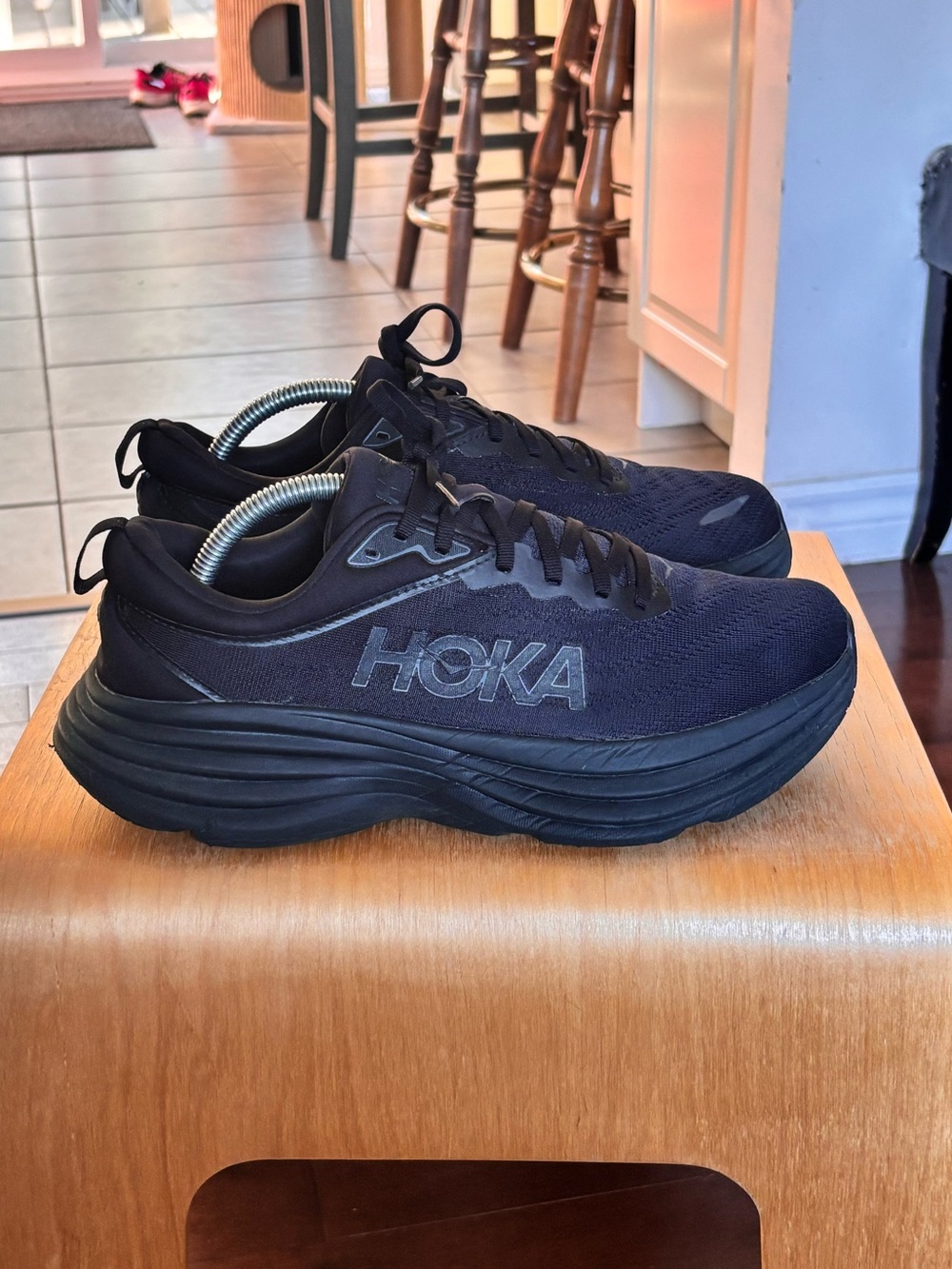 Hoka Men's All-Black Cushioned Running Shoe